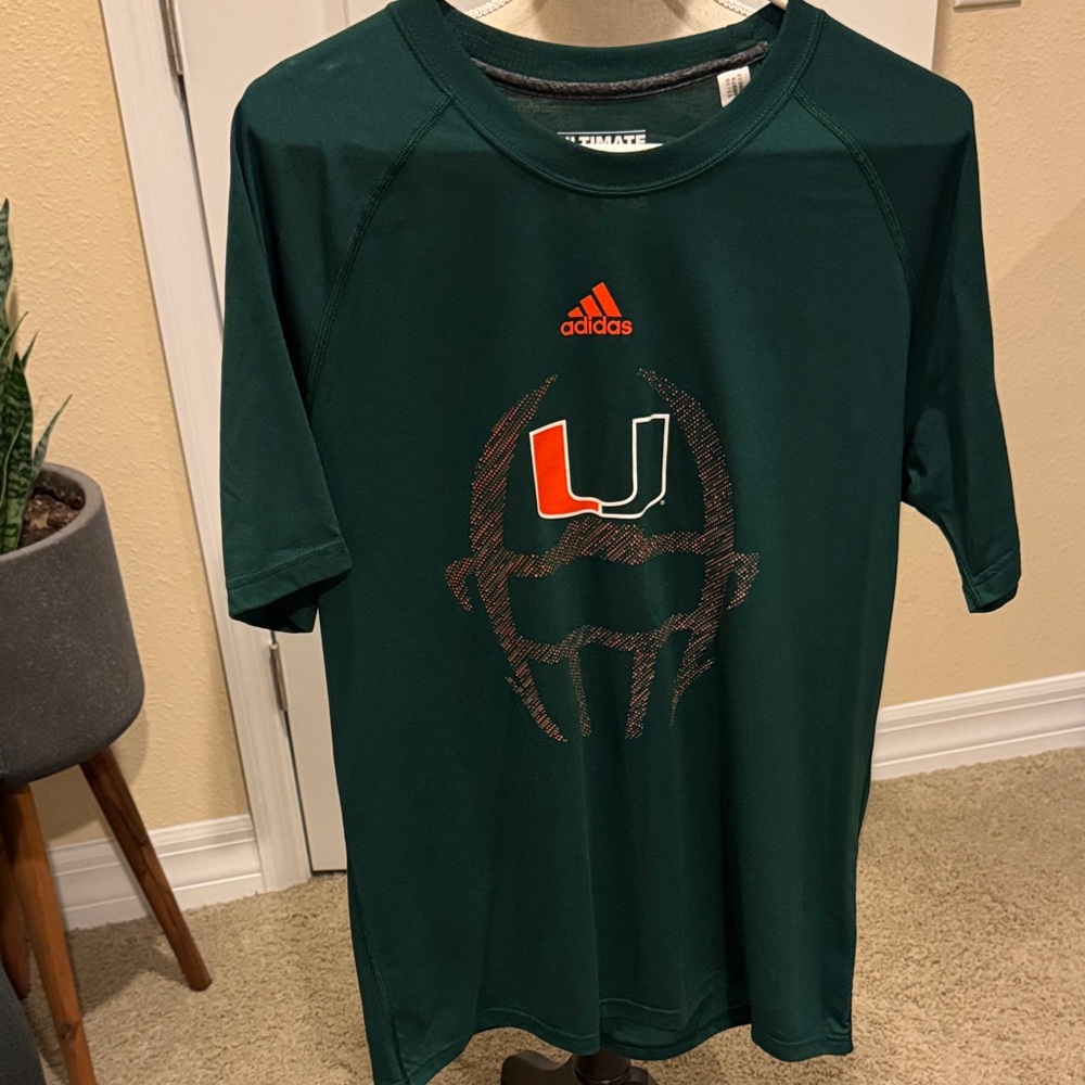 Like New Adidas University of Miami Tee